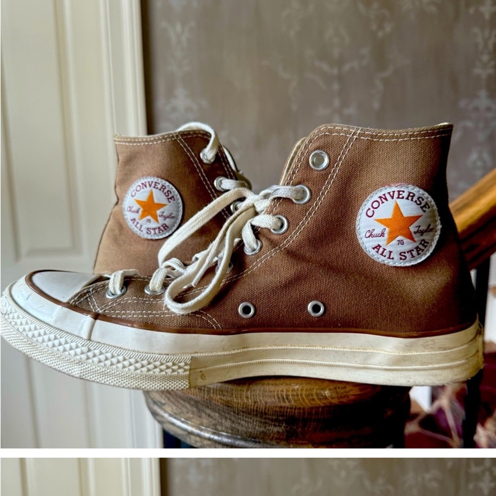CONVERSE high top ladies 8 1/ half “work in progress” very good condition - Picture 4 of 6